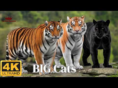 Big Cats 4K   Spectacular Scenes of Big Cats In Wild Nature   Scenic Relaxation Film4K HD Part 1