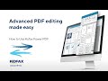 Advanced PDF Editing with Kofax Power PDF