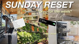 Productive Sunday Reset✨| deep clean, juicing, gym *motivation*, at home pedicure, grocery shopping