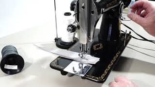 HOW I'M SEWING 4 LAYERS OF MARINE VINYL ON A SINGER 15-91