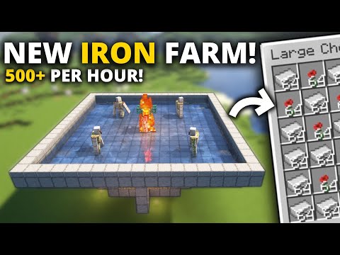 Minecraft NEW IRON Farm in 1.21+ | 500+ P/H!