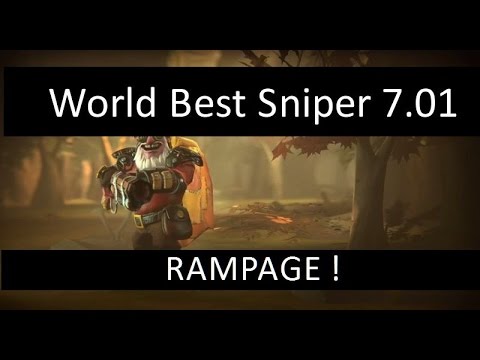World best Sniper - 7.01 - RAMPAGE [ 7900 mmr Ranked Dota 2 Gameplay ]