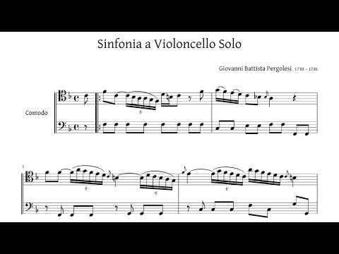 Giovanni Battista Pergolesi: Sinfonia in F for Violincello and Continuo, Op. Posth.