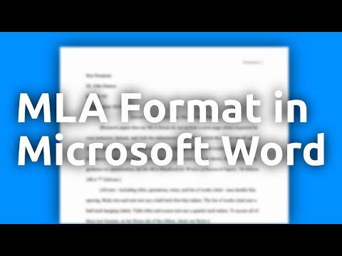 How to set up MLA Format Paper with Works Cited Page  in Microsoft Word (latest)