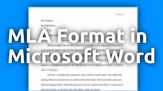 How to set up MLA Format Paper with Works Cited Page  in Microsoft Word (latest)