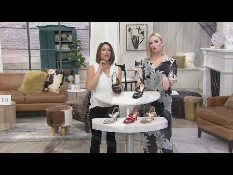 Vince Camuto Leather Strappy Heeled Sandals - Savesha on QVC