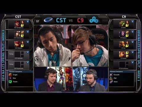 Coast vs Cloud 9 | 2014 NA LCS Spring split S4 W3D1 G2 | CST vs C9 | Cloud 9 vs Coast full game HD