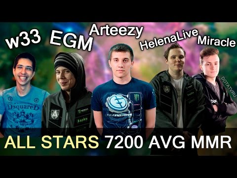 Highest MMR pub — Miracle, AdmiralBulldog vs w33, Arteezy, EGM