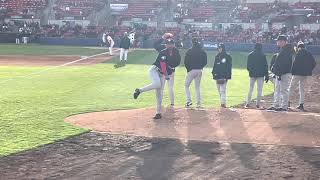 2022 Vancouver Canadians pitcher #23 Abdiel Mendoza Bullpen Warmup