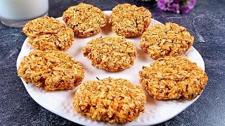 Diet Oatmeal Cookies With Apple And Carrot! Sugar Free, Gluten Free, No Eggs!
