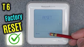 HONEYWELL Home T6 Pro | HOW to Factory RESET | Restore DEFAULT Settings