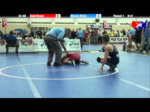 Kaid Brock vs. Stevan Micic at 2013 FILA Cadet Nationals - FS