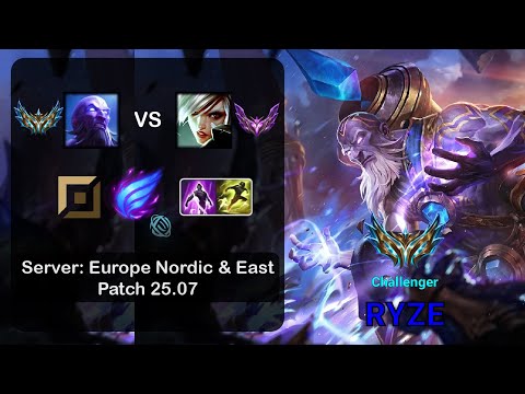 Ryze Top vs Riven - EUNE Challenger - Patch 25.07