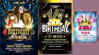 10+ Birthday Party Celebration Flyers Photoshop Tutorial