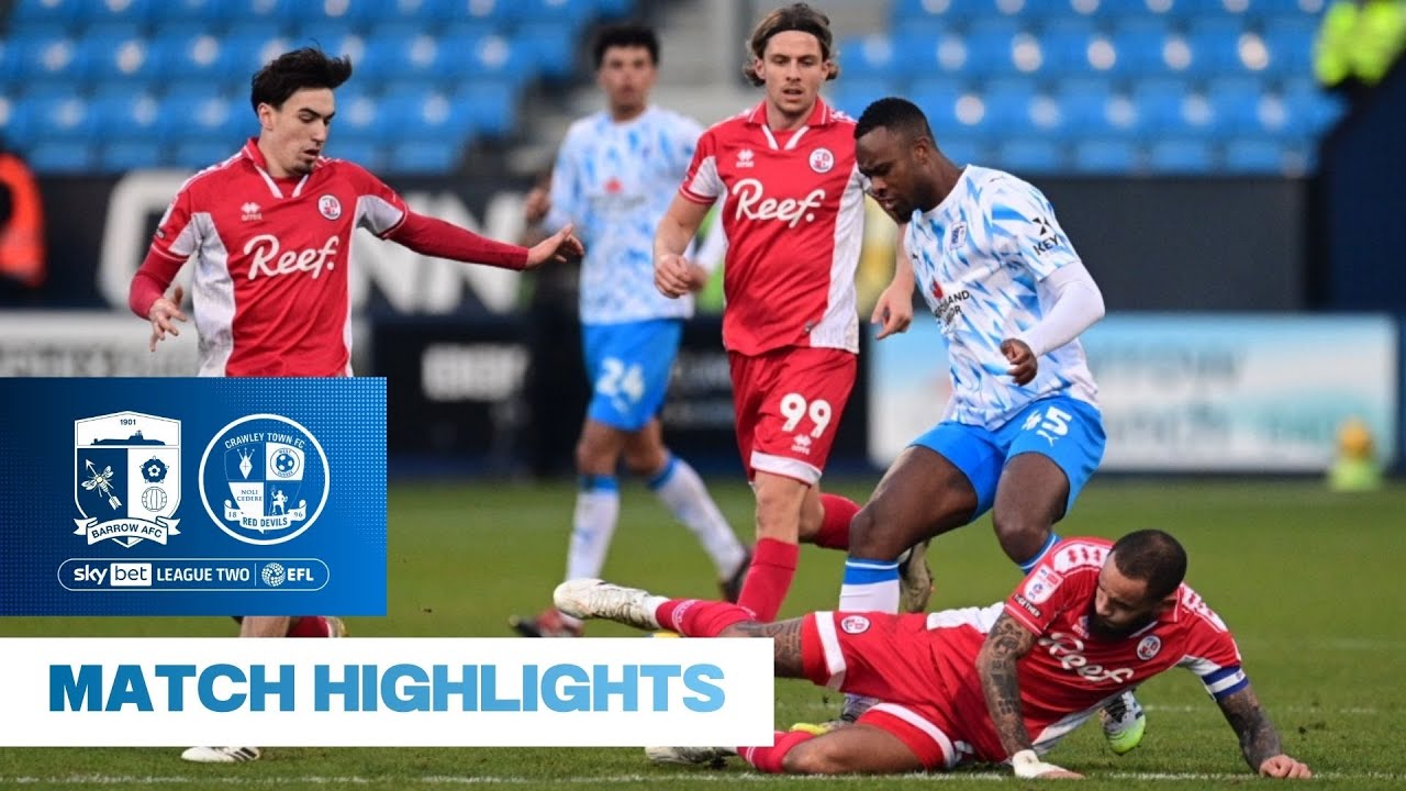 Barrow A vs Crawley Town Highlights