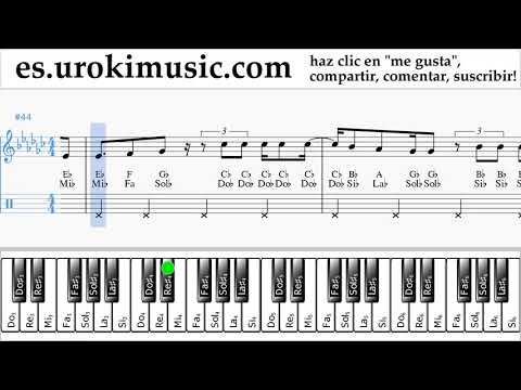 Tutorial de Piano (mano derecha) Vaina Loca - Ozuna x Manuel Turizo Clases Notas um-ih927