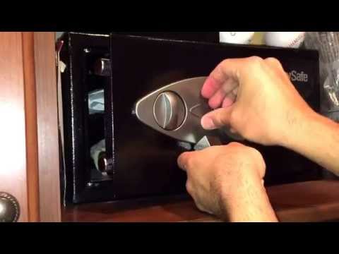 How to unlock your sentry safe when it's low on battery and you have lost the key.