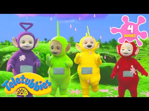 Teletubbies | Sensory Play with Rain & Custard | Splishy Splashy Fun | 4 Hours | Full Episode