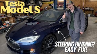 Old Tesla Model S Steering Is Binding! Super Easy Fix