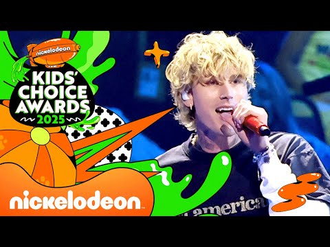 mgk Performs "cliché" LIVE & Gets SLIMED 🎵 Kids' Choice Awards 2025 | Nickelodeon