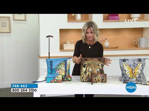 Anuschka HandPainted Leather Tall Zipper Shopper