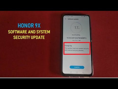 Honor 9x New Software and System Security Update