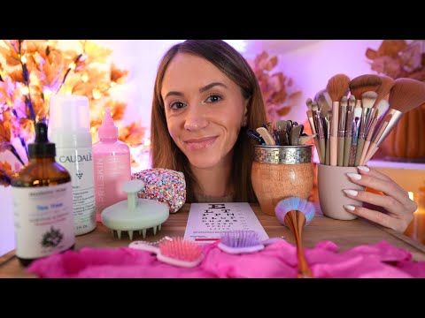 2 Hour ASMR Personal Attention (layered sounds, skincare, makeup, haircut & more)