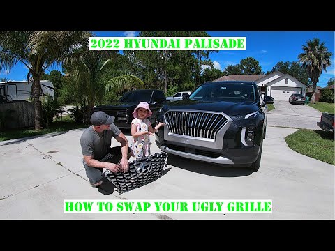 2022 Hyundai Palisade How to swap your ugly grille . Step by step how to inside