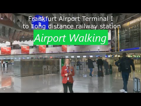 Aeroporto de Frankfurt / Flughafen Terminal 1 vai para a estação ferroviária Alemanha