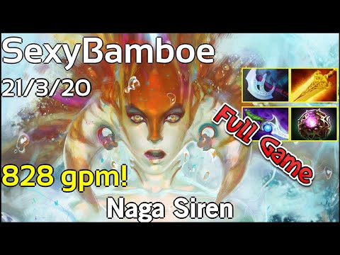 828 gpm! SexyBamboe  - Naga Siren - Dota 2 Full Game 7.18