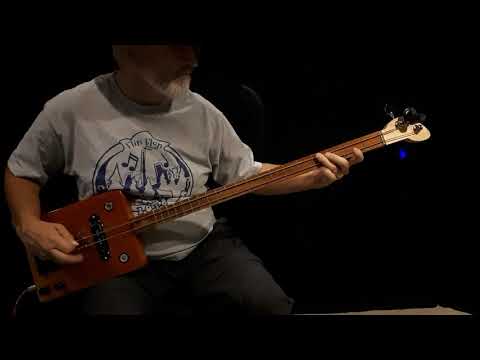 2-String Bass Cigar Box Guitar, Short Blues Bass Line