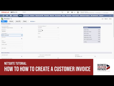 How to Create an Invoice in NetSuite