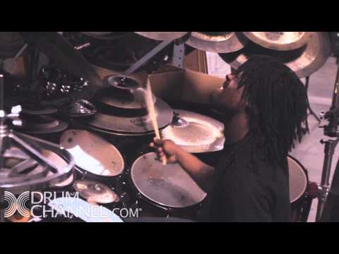 DrumChannel.com - Thomas Pridgen Drums on Terry Bozzio's "small" Drum Set