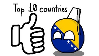 Top 10 countries that like Bosnia and Herzegovina 👍🇧🇦