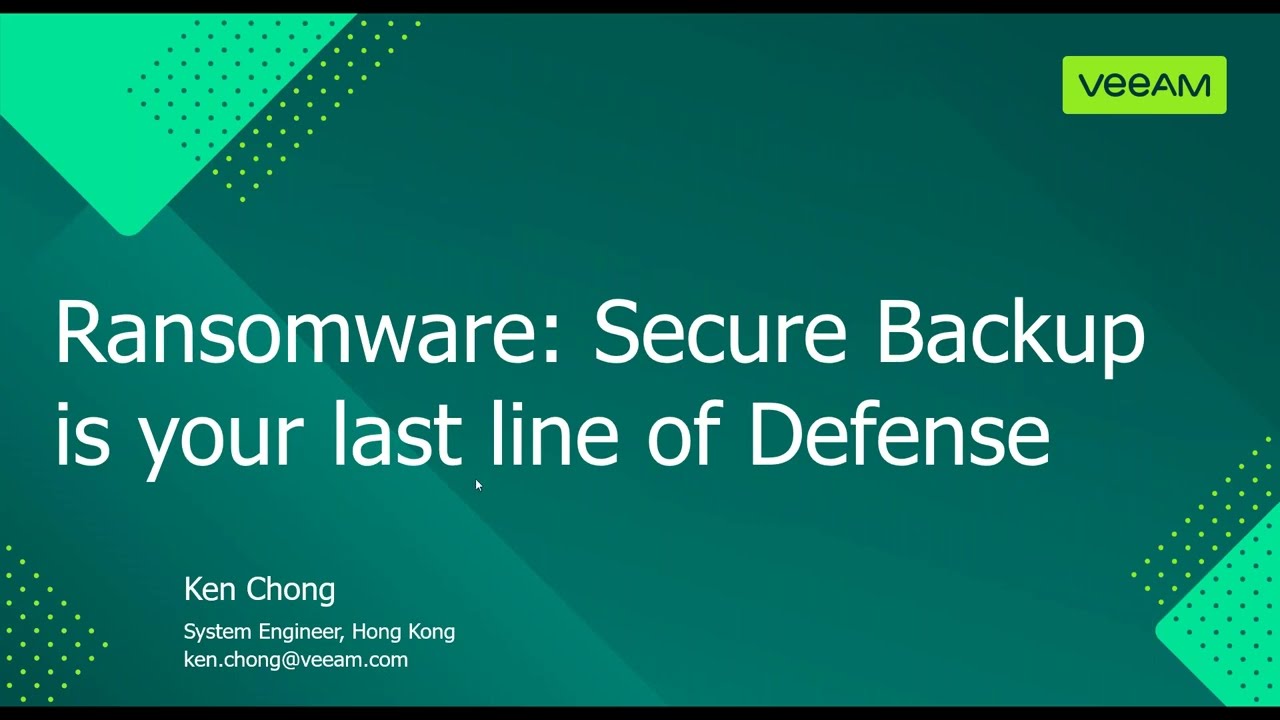 Ransomware: Secure Backup is your last line of Defense video