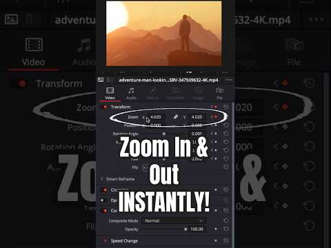Create INSTANT Zoom In or Zoom Out - DaVinci Resolve