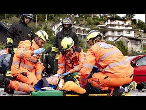 Val Brembilla, la dimostrazione di soccorso alla festa Vab
