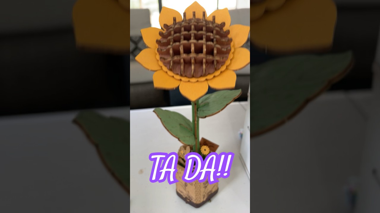 #rowood #Sunflower #diyminiature #miniature #diycrafts #3dpuzzle #woodenpuzzle