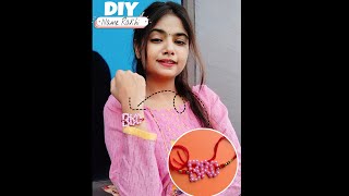 DIY (BRO) name rakhi  at home(2) #youtubeshorts #shorts #craft #crafterAditi @CrafterAditi