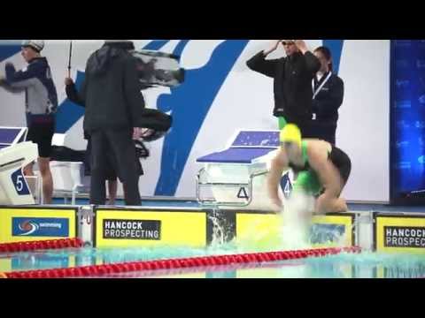 '14 Pan Pacs - Alicia Coutts wins gold in the 100m Butterfly