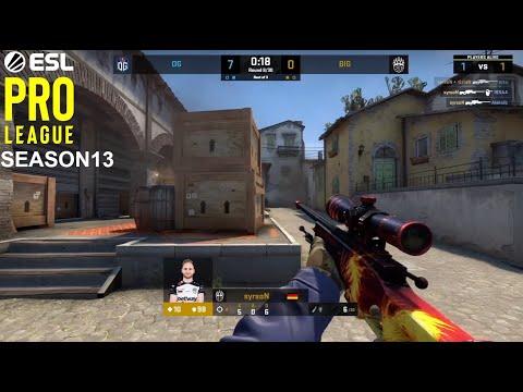 THE ART OF AWP BY MANTUU AND SYRSON - OG VS BIG - ESL PRO LEAGUE S13 2021 GROUP A - CSGO BEST CLIP