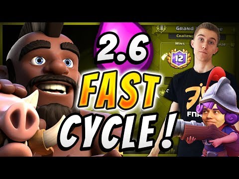 MY FAVORITE HOG RIDER DECK IN CLASH ROYALE! 2.6 HOG RIDER DECK!