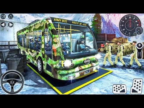 Army Bus Transporter Driver Simulator - Offroad Soldier Transport Duty Driving - Android GamePlay