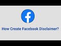 How to create facbook disclaimer, Facebook Disclaimer,