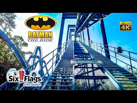 2021 Batman The Ride Front Seat On Ride 4K POV Six Flags Over Georgia