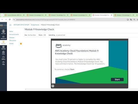 Module 9 Knowledge Check | AWS Cloud Architecture | AWS Academy | AWS cloud foundations| Amazon AWS