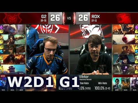 G2 vs ROX - Worlds 2016 W2D1 Group A | LoL S6 World Championship Week 2 Day 1 G2 vs Rox Tigers