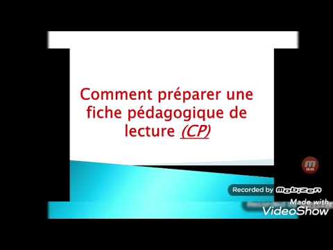 la fiche pédagogique de lecture (CP)