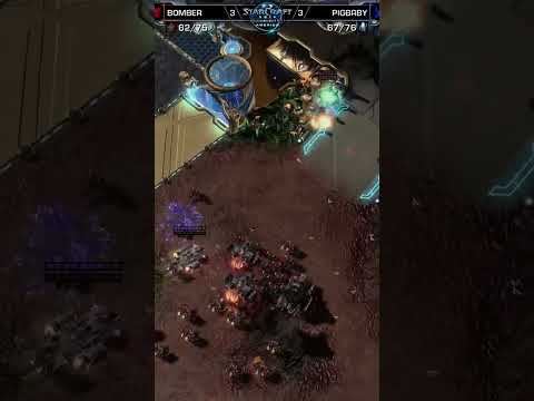 Pigbaby counters Bomber's gold base with Tempests in StarCraft 2