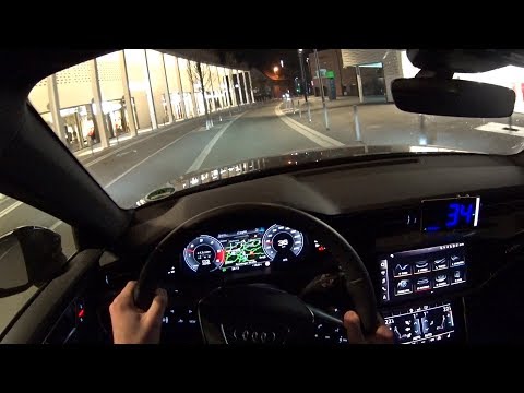 2020 Audi A6 Avant 50 TDI - city night drive POV